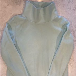 Dudley Stephens mint turtleneck fleece sweater
